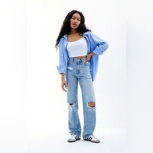 Like New Pacsun Light Indigo Ripped '90s Boyfriend Jeans